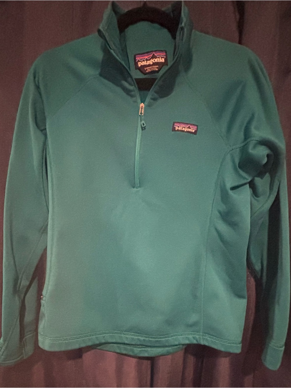 Patagonia Teal Green Quarter-Zip Pullover